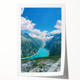 Spring floral design on rolled canvas print with soft pastel colors, ideal for art wall in dining room.