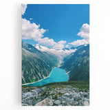 Large black and white abstract floral design on stretched canvas, suitable for kitchen wall art.