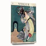 Vintage Vogue Illustration - Floral Hat 1918 Fashion Art Print