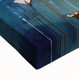 Gold & Blue Dandelion Dining Room Wall Art - Abstract Canvas