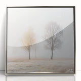 Minimalist Office Wall Art – Serene Foggy Landscape Canvas
