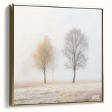 Minimalist Office Wall Art – Serene Foggy Landscape Canvas