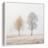 Minimalist Office Wall Art – Serene Foggy Landscape Canvas