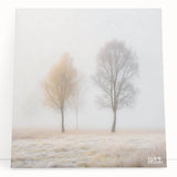 Minimalist Office Wall Art – Serene Foggy Landscape Canvas