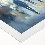 Abstract figurative art rolled canvas showcasing vibrant colors and fluid shapes, designed to add a modern touch to home decor. Packaged securely in a cylindrical tube for safe transport.