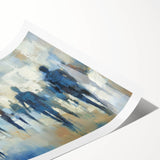 Abstract figurative rolled print showcasing vibrant colors and dynamic shapes, designed for modern decor. Ideal for enhancing living spaces with artistic flair.