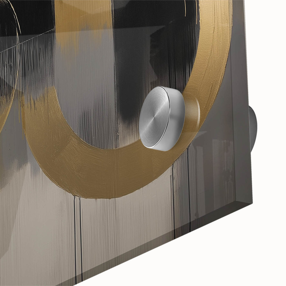 Abstract geometric acrylic glass artwork showcasing vibrant colors and intricate patterns, ideal for modern home decor and artistic displays. This close-up highlights the reflective surface and fine details that enhance its visual appeal.