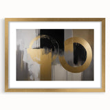 Abstract geometric frame in gold, showcasing a modern design with a mat, ideal for elegant home decor. Perfect for framing artwork or photographs, enhancing interior aesthetics.