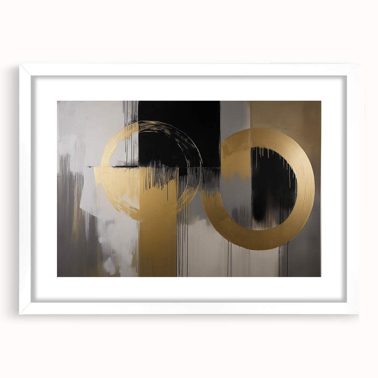 Abstract geometric frame design in white with a matte finish, showcasing intricate shapes and patterns, perfect for modern decor or artwork display.