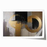 Abstract geometric rolled print showcasing vibrant colors and intricate shapes, elegantly packaged in a durable tube for safe shipping and display. Ideal for modern decor enthusiasts looking to elevate their space with bold artistic flair.