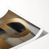 Abstract geometric rolled print featuring vibrant colors and intricate patterns, elegantly packaged in a protective cardboard tube for easy display. Ideal for modern home decor.