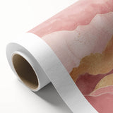 Abstract landscape wall art on rolled canvas, showcasing vibrant hues of blue, green, and gold, perfect for modern home decor. Ideal for adding a touch of elegance and creativity to any living space.