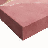 Close-up of abstract landscape wall art on stretched canvas, showcasing vibrant colors and intricate textures, perfect for modern home decor and artistic flair.