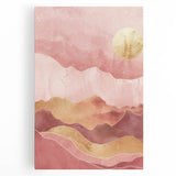 Abstract landscape wall art on stretched canvas, showcasing vibrant colors and unique textures. Perfect for modern home decor, adding an artistic touch to any room.