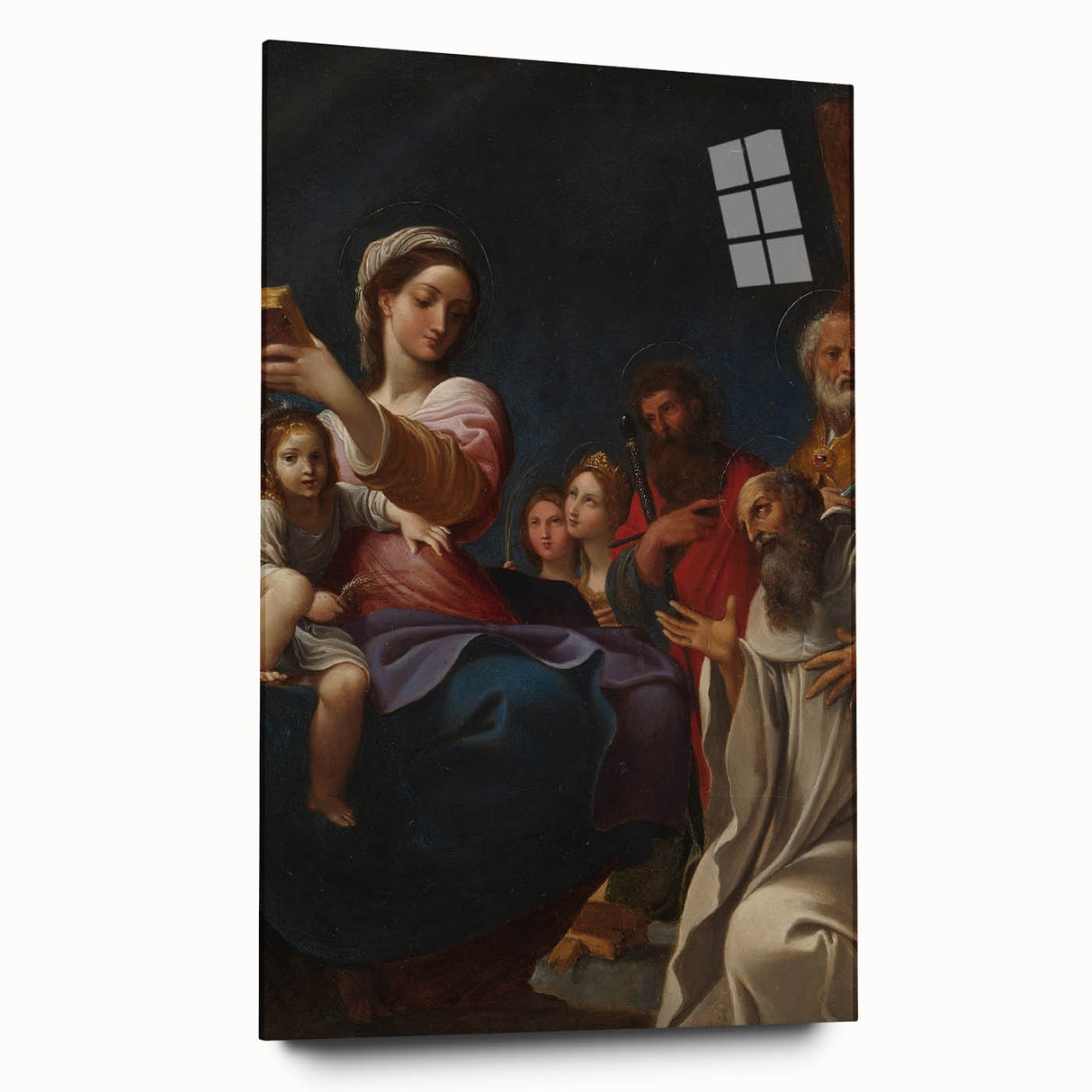 Baroque Religious Scene with Madonna and Saints - Classic Art