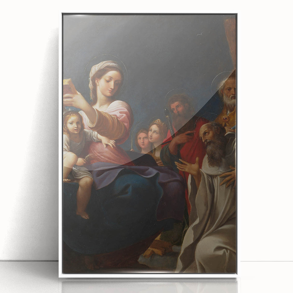 Baroque Religious Scene with Madonna and Saints - Classic Art