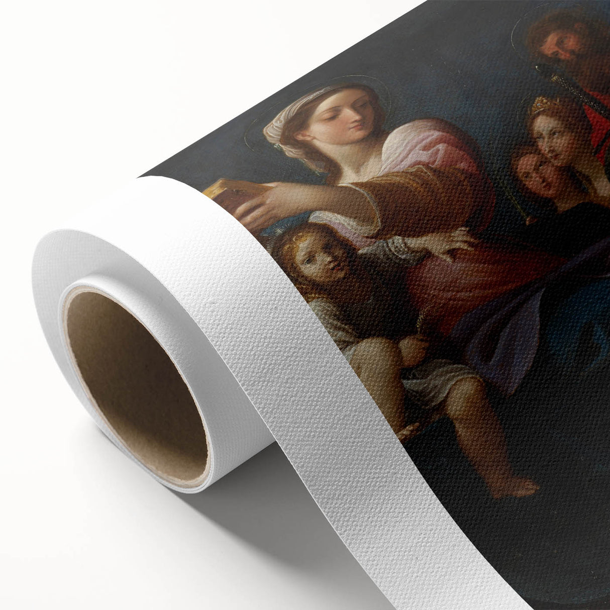 Baroque Religious Scene with Madonna and Saints - Classic Art