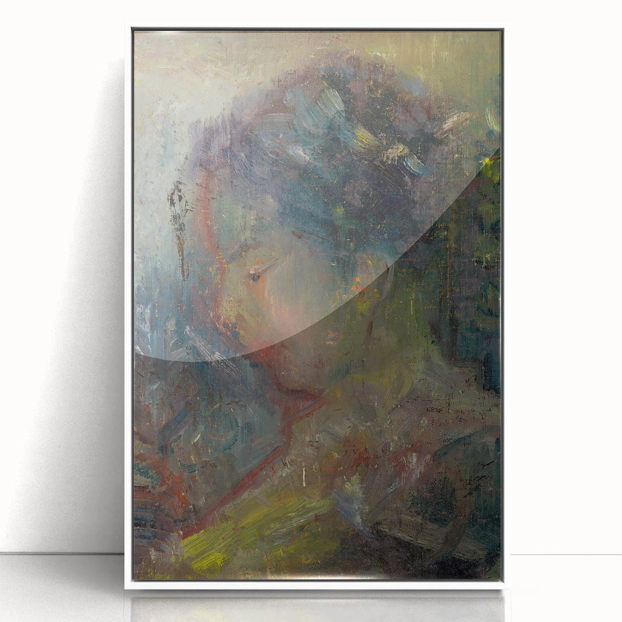 Expressionist Art - Abstract Portrait in Soft Vibrant Hues