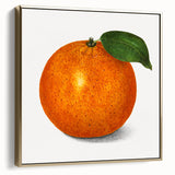 Framed canvas featuring a vintage landscape painting of fruit in silver and gold tones, ideal for bedroom wall decor.