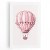 Hot Air Balloon Adventure Print - Kids Room Wall Art