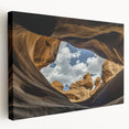 Vibrant landscape canvas art depicting majestic canyons in rich earth tones, showcasing intricate textures and depth, perfect for home decor or art enthusiasts.