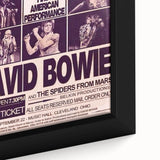 David Bowie First American Performance Retro Poster Art