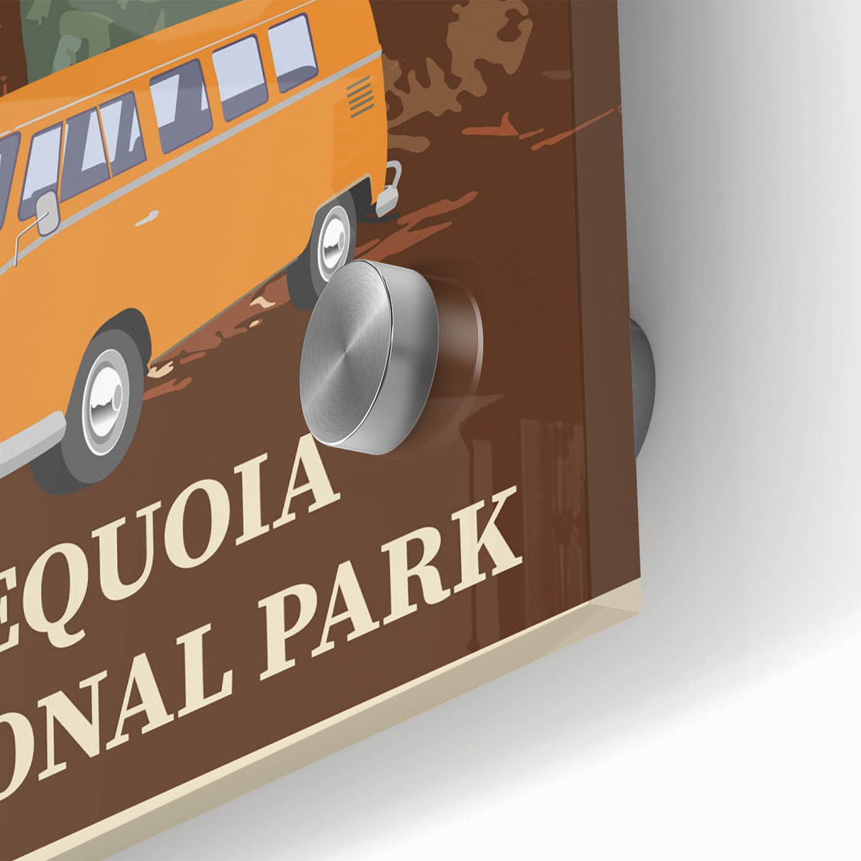 Vintage Sequoia National Park Poster - Forest Camping Art