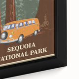 Vintage Sequoia National Park Poster - Forest Camping Art