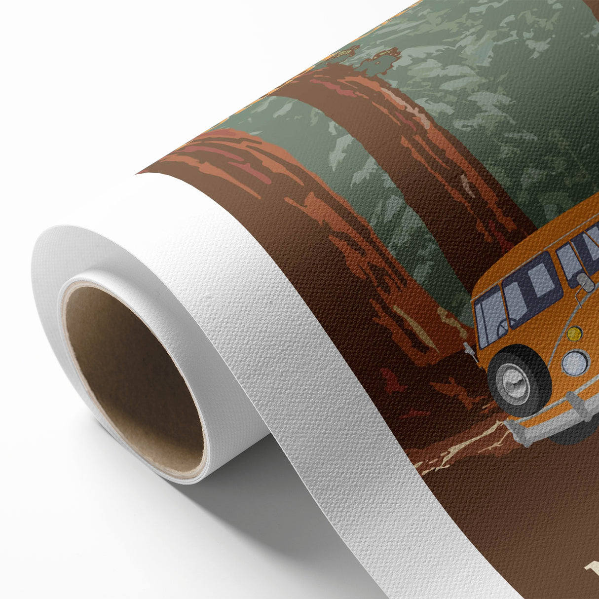 Vintage Sequoia National Park Poster - Forest Camping Art