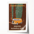 Vintage Sequoia National Park Poster - Forest Camping Art