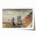 Three Fisher Girls Realism Art Print - Winslow Homer Coastal Scene, 1881