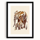 Boys Room Wall Art – Safari Elephant Family