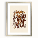 Boys Room Wall Art – Safari Elephant Family