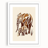 Boys Room Wall Art – Safari Elephant Family