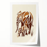 Boys Room Wall Art – Safari Elephant Family