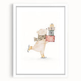 Ice Skating Bear Nursery Wall Art – Baby Room & Kids Decor Print