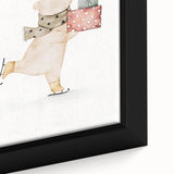 Ice Skating Bear Nursery Wall Art – Baby Room & Kids Decor Print