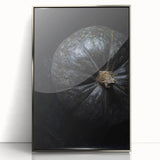 Mid-century modernist art depicting a silver-accented abstract fall scene on framed acrylic, suitable for nursery wall art.