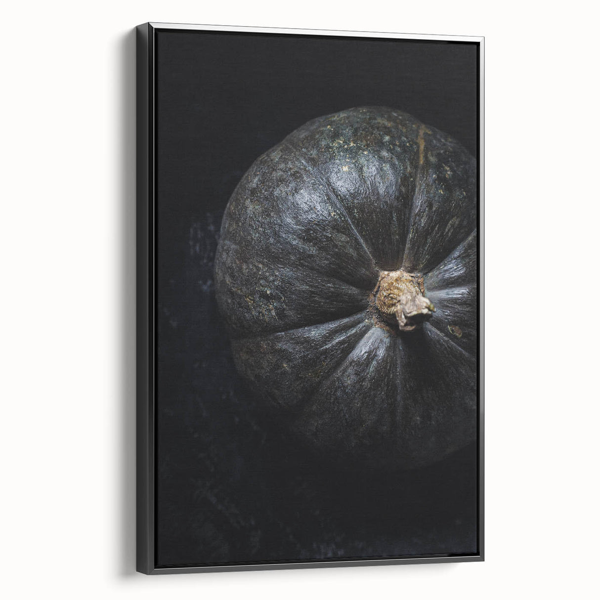 Black and white framed canvas featuring a vintage landscape painting, ideal for bedroom wall decor.