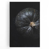 Large black and white abstract depiction of fall trees on stretched canvas, suitable for kitchen wall art.