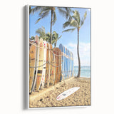 Extra large vintage poster art on canvas, featuring colorful abstract design, ideal for living room decor.