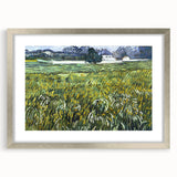 Extra large abstract art print with textured strokes in blue and silver on a framed canvas, ideal for living room decor.