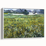 Vintage poster art of Van Gogh’s painting in vibrant colors on an extra large framed canvas, ideal for living room decor.