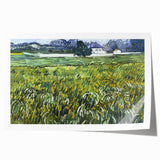 Vincent van Gogh floral painting on rolled canvas, featuring vibrant blues and yellows, ideal for art wall dining room.