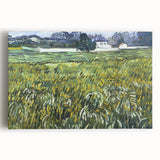 Black and white stretched canvas print of Van Gogh-inspired abstract design.