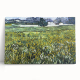 Large black and white stretched canvas print of Van Gogh's painting, ideal for kitchen wall art.