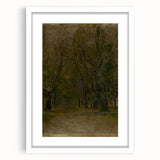 Modern Wall Art: Serene Forest Pathway in Muted Green Tones