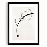 Minimalist Modern Art: Free Curve Design by Wassily Kandinsky