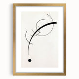 Minimalist Modern Art: Free Curve Design by Wassily Kandinsky