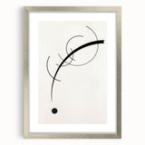 Minimalist Modern Art: Free Curve Design by Wassily Kandinsky